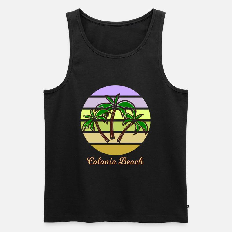 Der Strand von Köln - Männer Premium Bio Tank Top - Schwarz