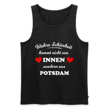 Beautiful Potsdam - Men's Premium Organic Tank Top - black - Front - Michal (187cm)