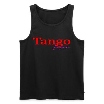 Tango - Männer Premium Bio Tank Top - Schwarz - Vorne - AI Model Male 178 light (178cm)