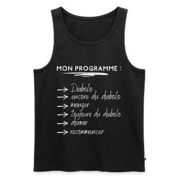 Cadeau humour diabolo cirque passion drôle - Débardeur bio Premium Homme - noir - Devant - Michal (187cm)
