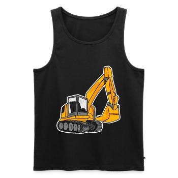 Spoon excavator excavator excavator - Men's Premium Organic Tank Top - black - Front - AI Model Male 178 light (178cm)