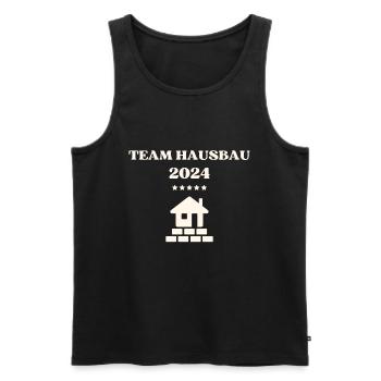 Team House Construction 2024 - Men's Premium Organic Tank Top - black - Front - AI Model Male 178 light (178cm)