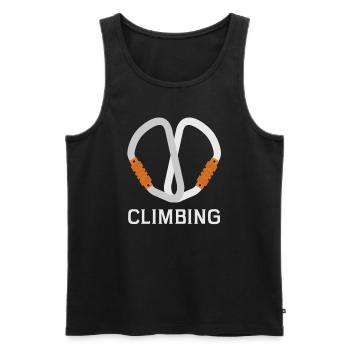 Climbing Mountaineering Mountaineering Alpine Carabiner - Men's Premium Organic Tank Top - black - Front - AI Model Male 178 light (178cm)