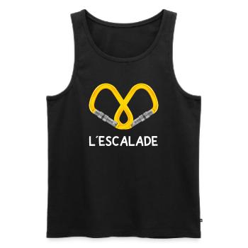 Climbing Mountaineering Mountaineering Alpine Carabiner - Men's Premium Organic Tank Top - black - Front - AI Model Male 178 light (178cm)