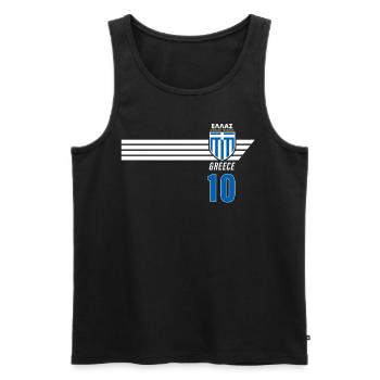 Greece Hellas Greece Greek Football - Men's Premium Organic Tank Top - black - Front - Michal (187cm)