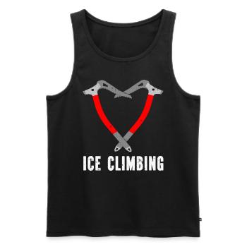 J’adore les pics à glace grimpeurs sur glace - Débardeur bio Premium Homme - noir - Devant - AI Model Male 178 light (178cm)