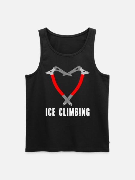 Ich Liebe Eisklettern Eiskletterer Eispickel - Männer Premium Bio Tank Top - Schwarz