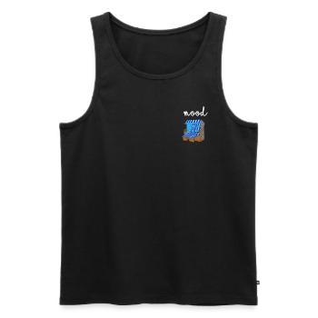 Beach chair Mood Holiday Northern Lights Moin Baltic Sea - Men's Premium Organic Tank Top - black - Front - AI Model Male 178 light (178cm)