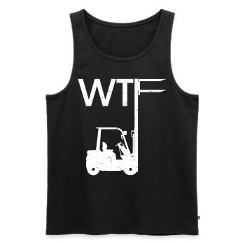 Forklift Warehousing Logistician Forklift Driver - Men's Premium Organic Tank Top - black - Front - AI Model Male 178 light (178cm)