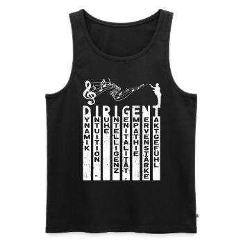 Choirmaster Orchestra Conductor Music Key Music - Men's Premium Organic Tank Top - black - Front - AI Model Male 178 light (178cm)