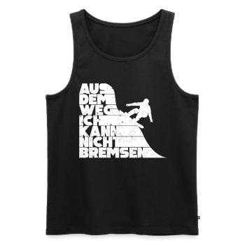 Aus Dem Weg Ich Kann Nicht Bremsen Ski Alpin - Männer Premium Bio Tank Top - Schwarz - Vorne - Michal (187cm)