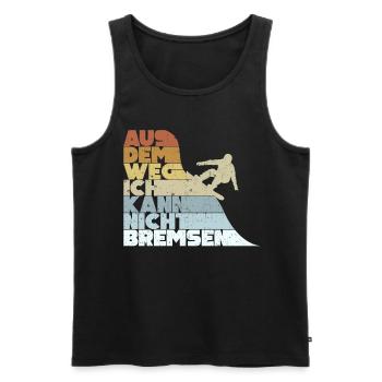 Aus Dem Weg Ich Kann Nicht Bremsen Ski Alpin - Männer Premium Bio Tank Top - Schwarz - Vorne - Michal (187cm)