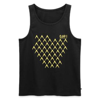 Frankfurt 069 Gerippt Abbelwoiglas Muster Äppler - Männer Premium Bio Tank Top - Schwarz - Vorne - AI Model Male 178 light (178cm)