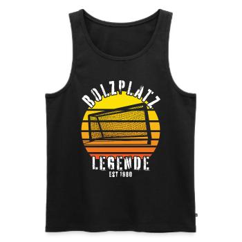 Bolzplatz Legende Fußballer Mannschaft Geburtstag - Männer Premium Bio Tank Top - Schwarz - Vorne - Michal (187cm)