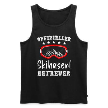 Offizieller Skihaserl Betreuer Skibunny Apres Ski - Männer Premium Bio Tank Top - Schwarz - Vorne - Michal (187cm)
