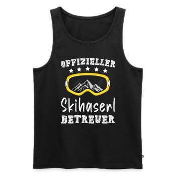 Offizieller Skihaserl Betreuer Skibunny Apres Ski - Männer Premium Bio Tank Top - Schwarz - Vorne - Michal (187cm)