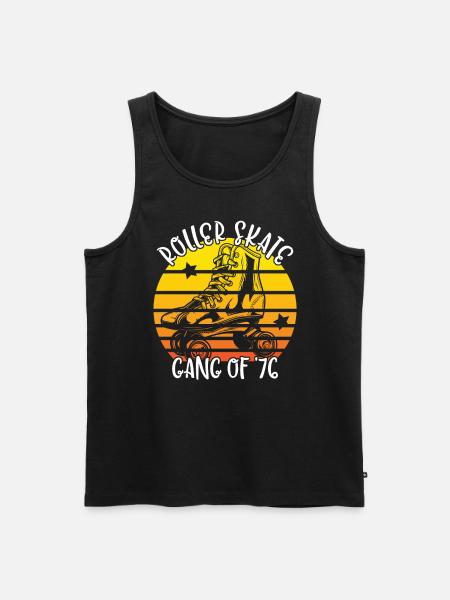 Rollschuhfahrer Rollerskates Rollschuh Gang 1976 - Männer Premium Bio Tank Top - Schwarz