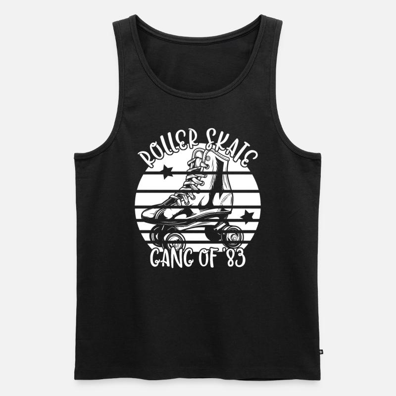 Rollschuhfahrer Rollerskates Rollschuh Gang 1983 - Männer Premium Bio Tank Top - Schwarz