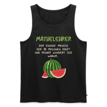 Mathematiker Mathematik Mathe Examen Lehramt - Männer Premium Bio Tank Top - Schwarz - Vorne - Michal (187cm)