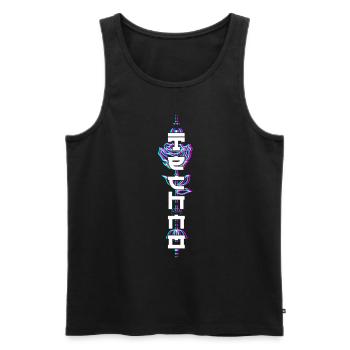 Techno Aesthetic Goth Rave Japan Rose Festival - Männer Premium Bio Tank Top - Schwarz - Vorne - AI Model Male 178 light (178cm)