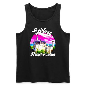 Bayern Schloss Neuschwanstein Deutschland - Männer Premium Bio Tank Top - Schwarz - Vorne - AI Model Male 178 light (178cm)