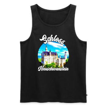 Bayern Schloss Neuschwanstein Deutschland - Männer Premium Bio Tank Top - Schwarz - Vorne - AI Model Male 178 light (178cm)