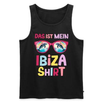 Delfin Sonnenbrille Urlaub Saufen Ibiza Party - Männer Premium Bio Tank Top - Schwarz - Vorne - AI Model Male 178 light (178cm)