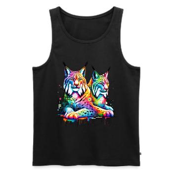 Spectral Sovereigns - Pride Tigers - Männer Premium Bio Tank Top - Schwarz - Vorne - Michal (187cm)