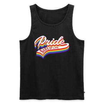 Pride Side of Life Joyeux mois de la fierté LGBTQ - Débardeur bio Premium Homme - noir - Devant - AI Model Male 178 light (178cm)