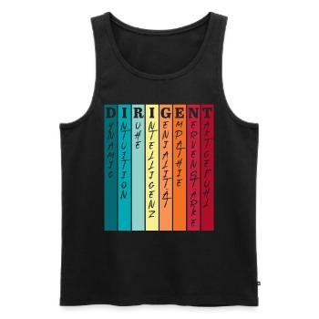 Conductor Characteristics Conductor Music Teacher - Men's Premium Organic Tank Top - black - Front - AI Model Male 178 light (178cm)