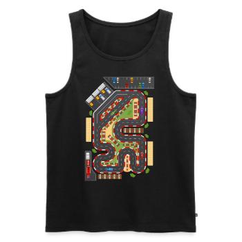 Road Landscape Road Traffic Highway Car - Men's Premium Organic Tank Top - black - Front - Michal (187cm)