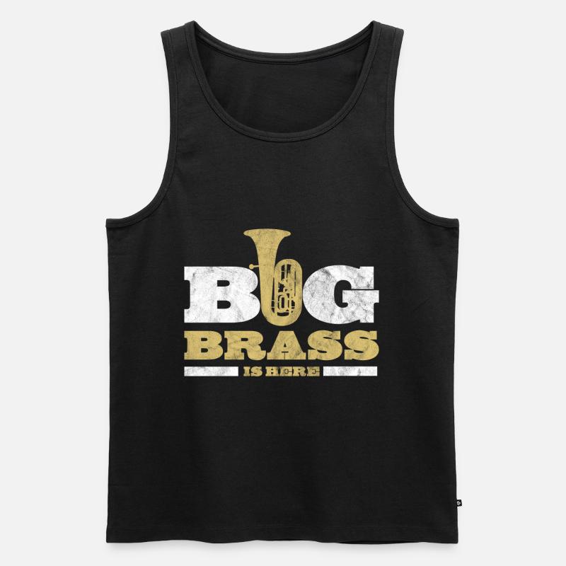 Tuba - Männer Premium Bio Tank Top - Schwarz