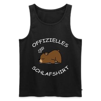 Offizielles Schlafshirt - Männer Premium Bio Tank Top - Schwarz - Vorne - Michal (187cm)
