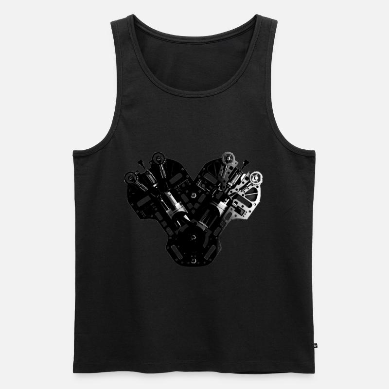 V6 V8 Motor Engine - Männer Premium Bio Tank Top - undefined