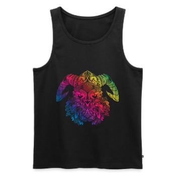 viking mandala bunt - Männer Premium Bio Tank Top - Schwarz - Vorne - AI Model Male 178 light (178cm)