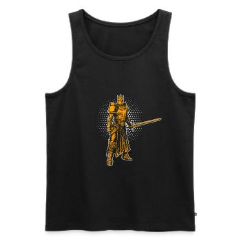 Knight Middle Ages - Men's Premium Organic Tank Top - black - Front - AI Model Male 178 light (178cm)