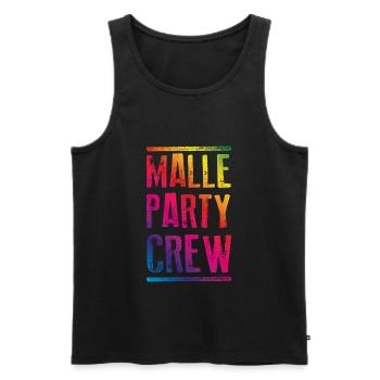 malle party crew bunt - Männer Premium Bio Tank Top - Schwarz - Vorne - Michal (187cm)