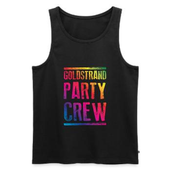 Golden beach party crew colorful - Men's Premium Organic Tank Top - black - Front - Michal (187cm)