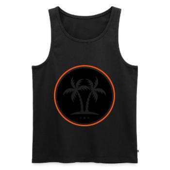 palme icon - Männer Premium Bio Tank Top - Schwarz - Vorne - AI Model Male 178 light (178cm)