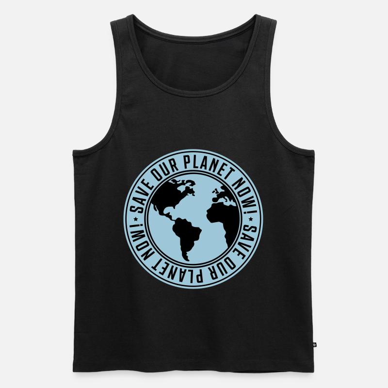 save our planet now - erde - Männer Premium Bio Tank Top - undefined