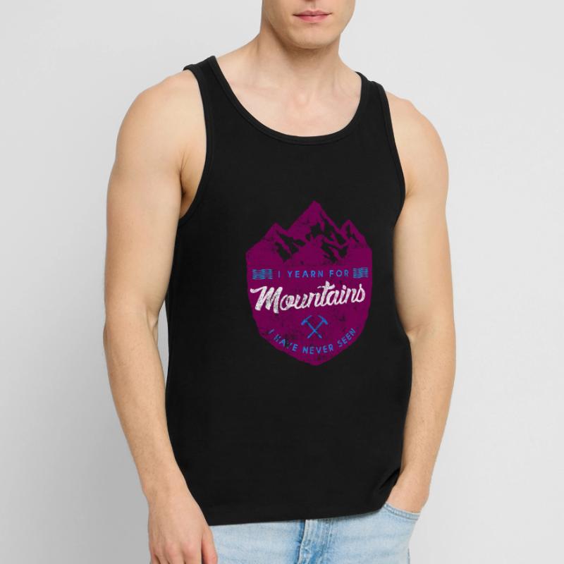 Mountain Berge Spruch Männer Premium Bio Tank Top