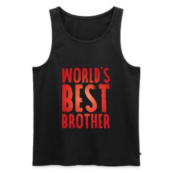 Weltbester Bruder - Männer Premium Bio Tank Top - Schwarz - Vorne - AI Model Male 178 light (178cm)