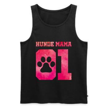 Hunde Mama 01 - Männer Premium Bio Tank Top - Schwarz - Vorne - Michal (187cm)