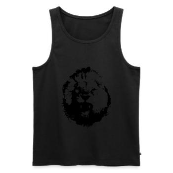 Lion's Head Lion Head - Men's Premium Organic Tank Top - black - Front - AI Model Male 178 light (178cm)
