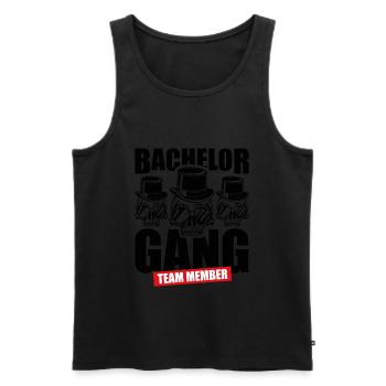 Bachelor degree team - Débardeur bio Premium Homme - noir - Devant - Michal (187cm)