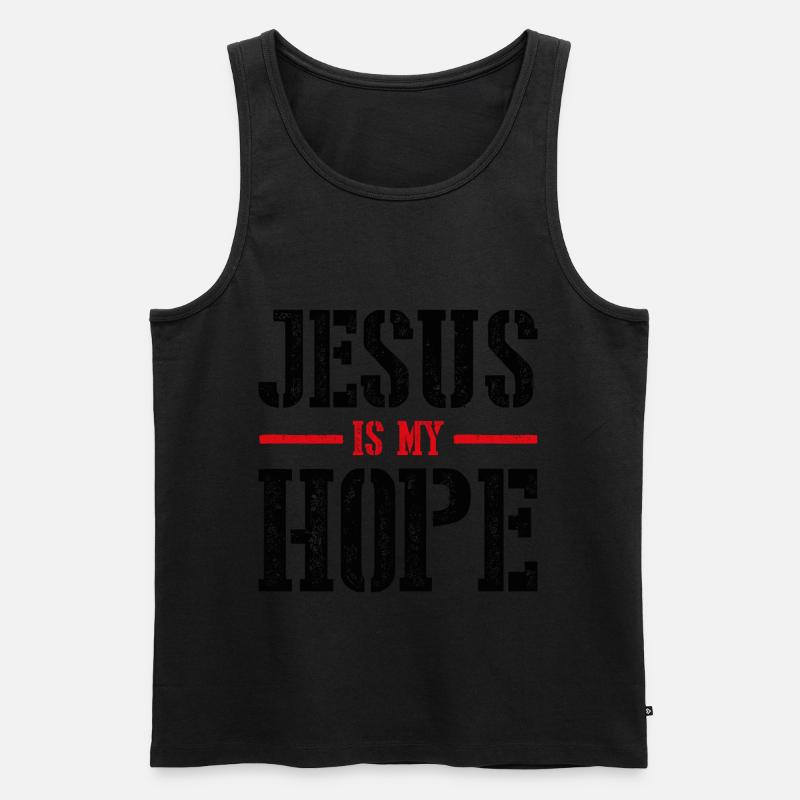 Jesus ist meine Hoffnung - Männer Premium Bio Tank Top - undefined