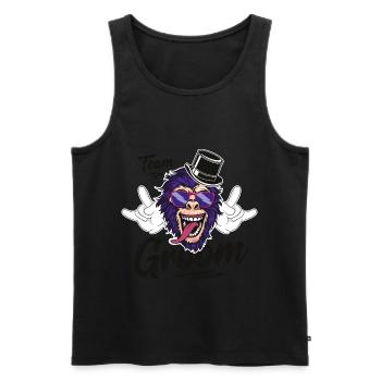 Affe Groom Team Party - Männer Premium Bio Tank Top - Schwarz - Vorne - AI Model Male 178 light (178cm)