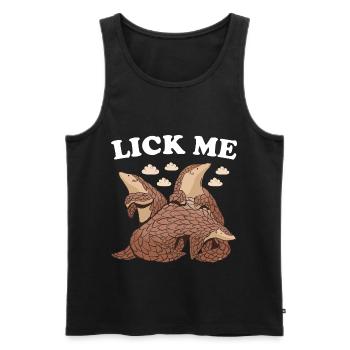 Lèche-moi Pangolin - Débardeur bio Premium Homme - noir - Devant - Michal (187cm)