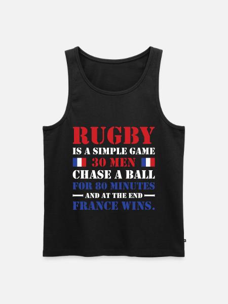 Le rugby est un jeu simple France Rugby - Débardeur bio Premium Homme - noir