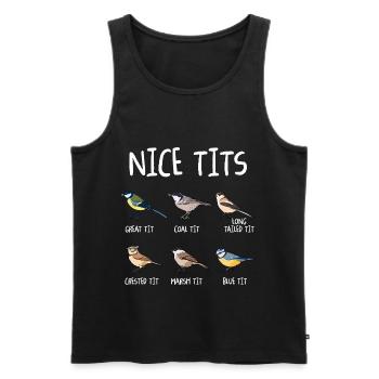 Vogelbeobachtung Vogelbeobachter Vogel - Männer Premium Bio Tank Top - Schwarz - Vorne - AI Model Male 178 light (178cm)